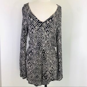 Billabong Black & White Shortie Cover Up Romper